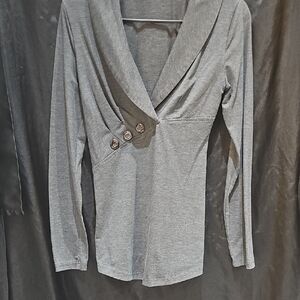 Elegant Gray Women's Top